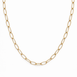 Zlatý řetízek s oválnými články