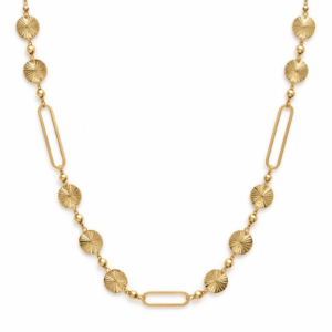 Zlatý náhrdelník s dekorativními prvky